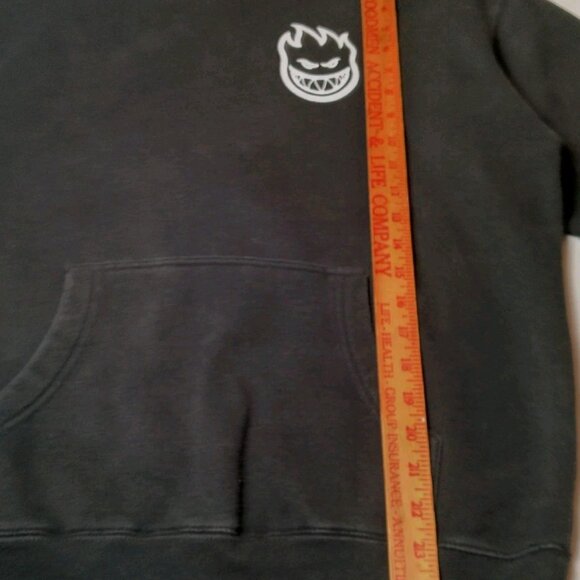 Spitfire Hooded Sweatshirt Medium Wave Mandala Hoodie Black Skater Surf Surfer - Picture 3 of 13